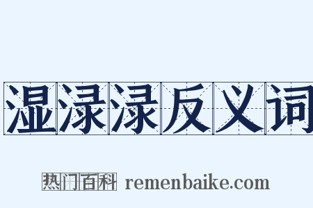 湿渌渌反义词是什么意思的图片